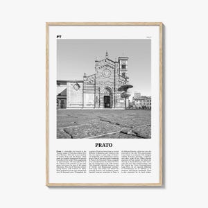 Prato Print Black and White, Prato Wall Art, Prato Poster, Prato Photo, Prato Wall Décor, Prato Map, Italy