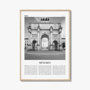 Munchen Print Black and White, München Wall Art, München Poster, München Photo, München Wall Décor, München Map, Germany