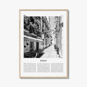 Spain Print Black and White No 1, Spain Wall Art, Spain Poster, Spain Photo, Spain Wall Decor, España, Madrid, Barcelona, Andalusia