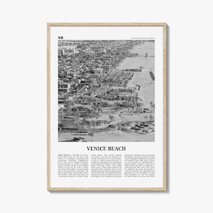 Venice Beach Print Black and White No 2, Venice Beach Wall Art, Venice Beach Poster, Los Angeles, California, USA, United States