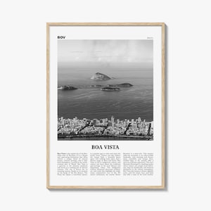 Boa Visvis Print schwarz weiß, Boa Visvis, Wandkunst, Boa Vista Poster, Boa Visvis Foto, Boa Visvis Wanddekor, Boa Vista Karte, Brasilien