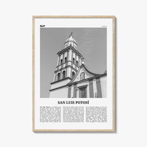 San Luis Potosi Print Black and White, San Luis Potosí Wall Art, San Luis Potosí Poster, San Luis Potosí Photo, San Luis Potosí Wall Décor