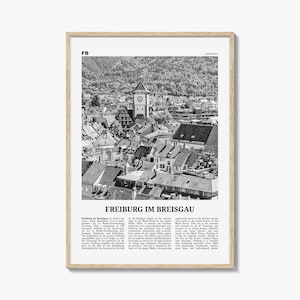 Freiburg im Breisgau Print Black and White, Freiburg Wall Art, Freiburg Poster, Freiburg Photo, Freiburg im Breisgau, Germany, Deutschland