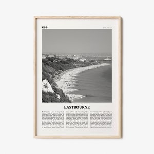 Eastbourne Print Black and White, Eastbourne Wall Art, Eastbourne Poster, Eastbourne Photo, Eastbourne Wall Décor, Eastbourne Map,