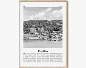 Jamaica Print Black and White No 3, Jamaica Wall Art, Jamaica Poster, Jamaica Photo, Jamaica Wall Decor, City Art Print, Kingston, Caribbean