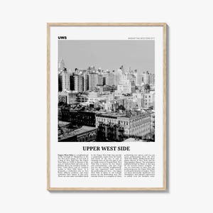 Upper West Side Print Black and White, Upper West Side Wall Art, Upper West Side Poster, Upper West Side Photo, Manhattan, New York, USA