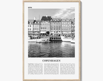 Copenhagen Print Black and White No 1, Copenhagen Wall Art, Copenhagen Poster, Copenhagen Photo, København, Danmark, Denmark, Europe