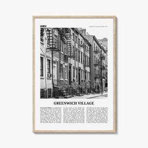 Greenwich Village Print Black and White, Greenwich Village Wall Art, Greenwich Village Poster, Greenwich Village Photo, Manhattan, New York