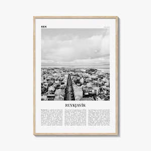 Reykjavik Print Black and White, Reykjavik Wall Art, Reykjavik Poster, Reykjavik Photo, Iceland, Reykjavík, Ísland, Europe