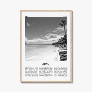 Stampa di Guam in bianco e nero, Arte murale di Guam, Poster di Guam, Foto di Guam, Decorazione murale di Guam, Stampa artistica di campagna, Guaåhån, Dededo, Hagåtña, Oceania