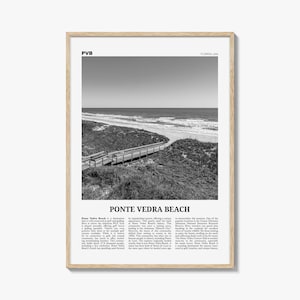 Ponte Vedra Beach Print Black and White, Ponte Vedra Beach Wall Art, Ponte Vedra Beach Poster, Ponte Vedra Beach Photo, Florida, USA