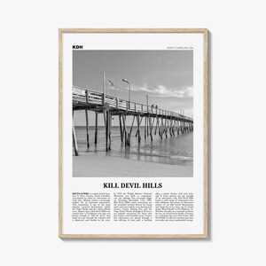 Kill Devil Hills Druck Schwarzweiß, Kill Devil Hills Wandkunst, Kill Devil Hills Poster, Kill Devil Hills Foto, North Carolina, USA