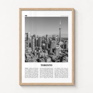 Toronto Print Black and White, CN Tower Wall Art, Ontario, Canada
