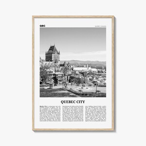 Impressão em preto e branco da Cidade de Quebec nº 2, arte de parede da Cidade de Quebec, pôster da Cidade de Quebec, foto da Cidade de Quebec, Quebec, Canadá, América do Norte