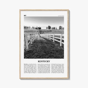 Kentucky Print Black and White No 2, Kentucky Wall Art, Kentucky Poster, Kentucky Photo, Kentucky Wall Décor, Kentucky Map