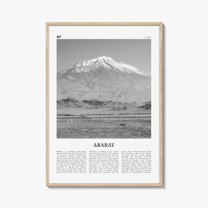 Ararat Print Black and White, Ararat Wall Art, Ararat Poster, Ararat Photo, Ararat Wall Décor, Ararat Map, Turkey