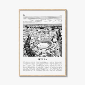 Sevilla Print Black and White, Seville Wall Art, Seville Poster, Seville Photo, Spain, Sevilla, Andalusia, España, Europe