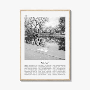 Chico Print Black and White, Chico Wall Art, Chico Poster, Chico Photo, Chico Wall Décor, California, USA, United States