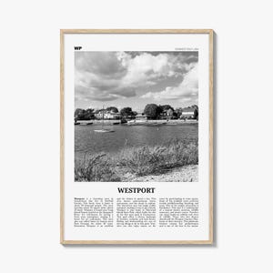 Westport Print Black and White Connecticut, Westport Wall Art, Westport Poster, Westport Photo, Westport Wall Décor, USA
