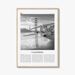 California Print Black and White No 7, California Wall Art, California Poster, California Photo, California Wall Décor, California Map