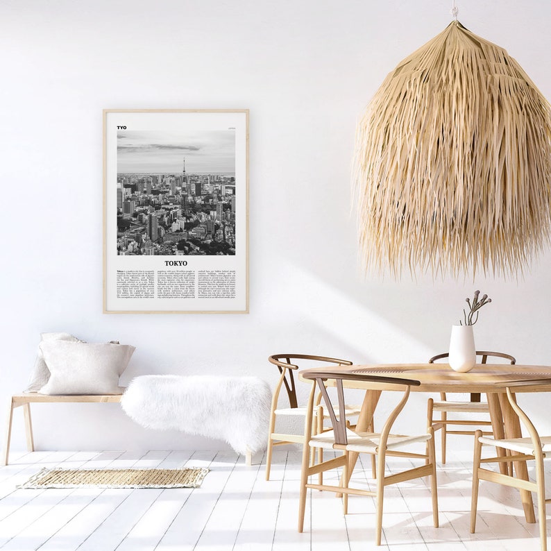 Tokyo Print Black and White View Tokyo Wall Art Tokyo Etsy