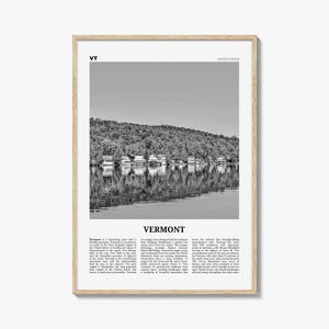 Vermont Print Black and White No 3, Vermont Wall Art, Vermont Poster, Vermont Photo, Vermont Wall Décor, Vermont Map, United States