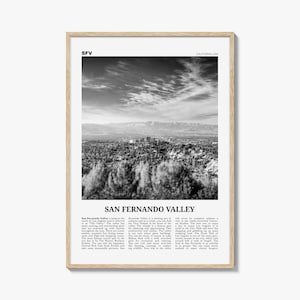 San Fernando Valley Print zwart-wit nr. 2, San Fernando Valley Art, San Fernando Valley Poster, San Fernando Photo, Californië, VS