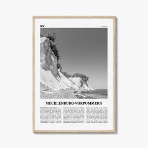 Print Mecklenburg-Voor-Pommeren: zwart-witfotografie, galerijmuurkunst