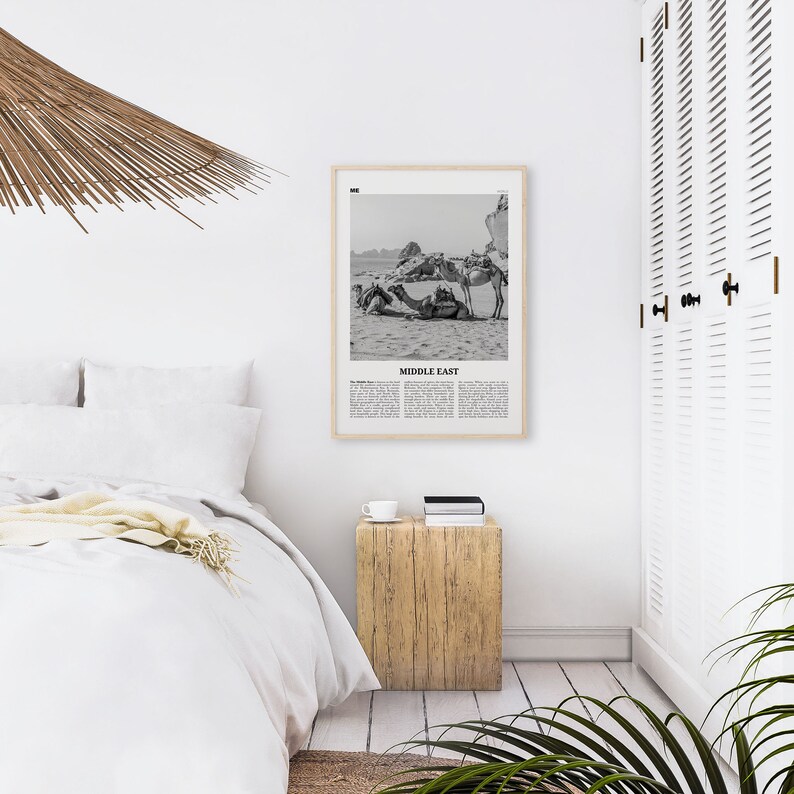 Middle East Print Black and White Middle East Wall Art Etsy