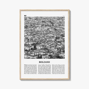 Bolzano Print Black and White, Bolzano Wall Art, Bolzano Poster, Bolzano Photo, Bolzano Wall Décor, Travel Print, Italy, Italia, Europe