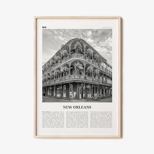 New Orleans Print Black and White No 1, New Orleans Wall Art, New Orleans Poster, New Orleans Photo, Louisiana Print, La Nouvelle-Orléans image 1