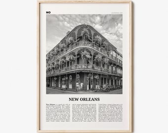 New Orleans Print Black and White No 1, New Orleans Wall Art, New Orleans Poster, New Orleans Photo, Louisiana Print, La Nouvelle-Orléans