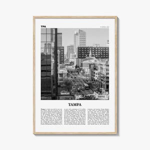 Tampa Print Black and White No 4, Tampa Wall Art, Tampa Poster, Tampa Photo, Tampa Wall Decor, Florida, USA, United States
