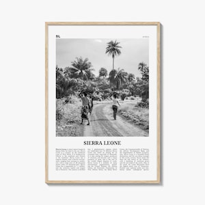 Sierra Leone Print Black and White, Sierra Leone Wall Art, Sierra Leone Poster, Sierra Leone Photo, Sierra Leone Decor, Freetown, Africa