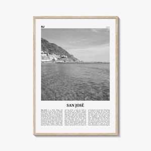 San Jose Poster Schwarzweiß Spanien, San Jose Wandkunst, San Josef Poster, San Josef Foto, San Josef Wanddekoration, San Josef Karte, Spanien