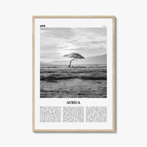 Afrika Print Schwarzweiß, Afrika Wandkunst, Afrika Poster, Afrika Foto, Afrika Wanddekor, Kontinent Kunstdruck