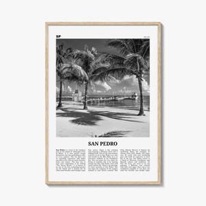 San Pedro Print Black and White Belize, San Pedro Wall Art, San Pedro Poster, San Pedro Photo, San Pedro Wall Décor