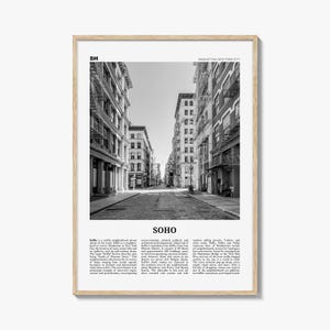Impression photo SoHo New York City en noir et blanc