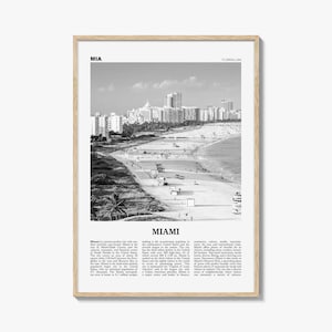 Miami Print Black and White No 1, Miami Wall Art, Miami Poster, Miami Photo, Miami Wall Decor, Miami Beach, Florida, USA, United States