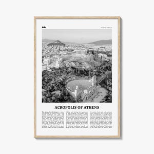 Akropolis von Athen Poster Schwarzweiß, Akropolis von Athen Wandkunst, Akropolis von Athen Poster, Akropolis von Athen Foto, Griechenland