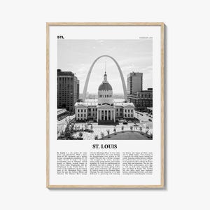 St Louis Print Black and White No 1, St Louis Wall Art, St Louis Poster, St Louis Photo, Saint Louis, Missouri, USA, United States