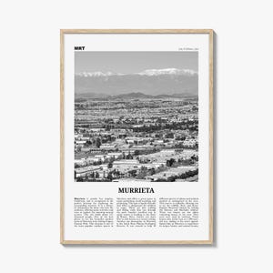 Murrieta Poster schwarz und weiß Nr. 2, Murrieta Wandkunst, Murrieta Poster, Murrieta Foto, Murrieta Wanddekor, Murrieta Karte, Kalifornien