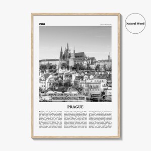 Prague Poster Print Black and White, Prague Castle Photo, Czech Republic Wall Art image 6