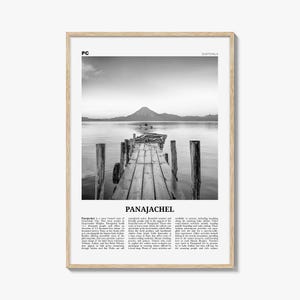 Panajachel Print schwarz weiß, Panajachel Wandkunst, Panajachel Poster, Panajachel Foto, Panajachel Wanddekor, Panajachel Karte, Guatemala