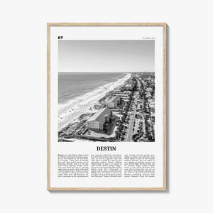 Destin Print zwart-wit nr. 2, Destin Wall Art, Destin Poster, Destin Photo, Destin Wall Decor, Florida, VS, Verenigde Staten, Amerika