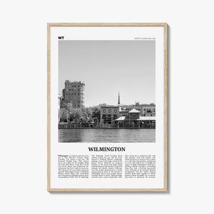 Wilmington Print Black and White North Carolina No 2, Wilmington Wall Art, Wilmington Poster, Wilmington Photo, Wilmington Wall Décor, USA