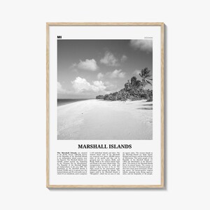 Marshallinseln Druck Schwarzweiß, Marshallinseln Wandkunst, Marshallinseln Poster, Marshallinseln Foto, Marshallinseln Dekor