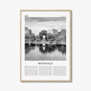 Huntsville Print Black and White, Huntsville Wall Art, Huntsville Poster, Huntsville Photo, Huntsville Wall Décor, Alabama, USA