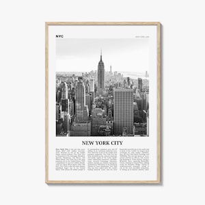 New York City Print Black and White No 1, New York Wall Art, New York Poster, New York Photo, NYC Black and White Poster Print, USA