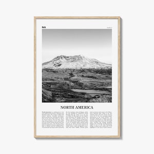North America Print Black and White, North America Wall Art, North America Poster, North America Photo, North America Wall Decor